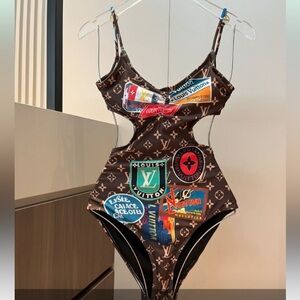 Luxury  Monogram One-Piece Swimsuit